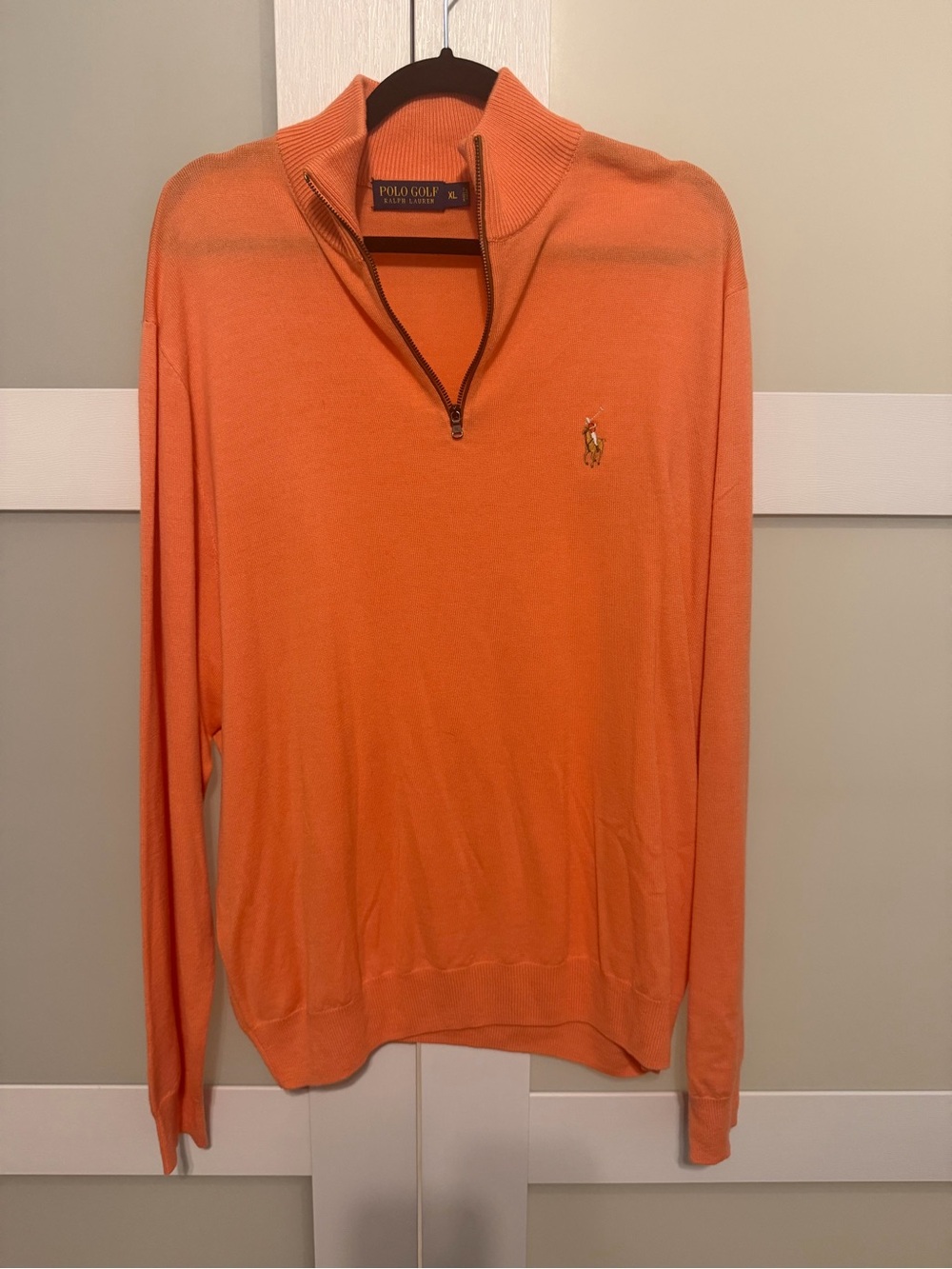 Ralph Lauren Orange Quarter-Zip Pullover